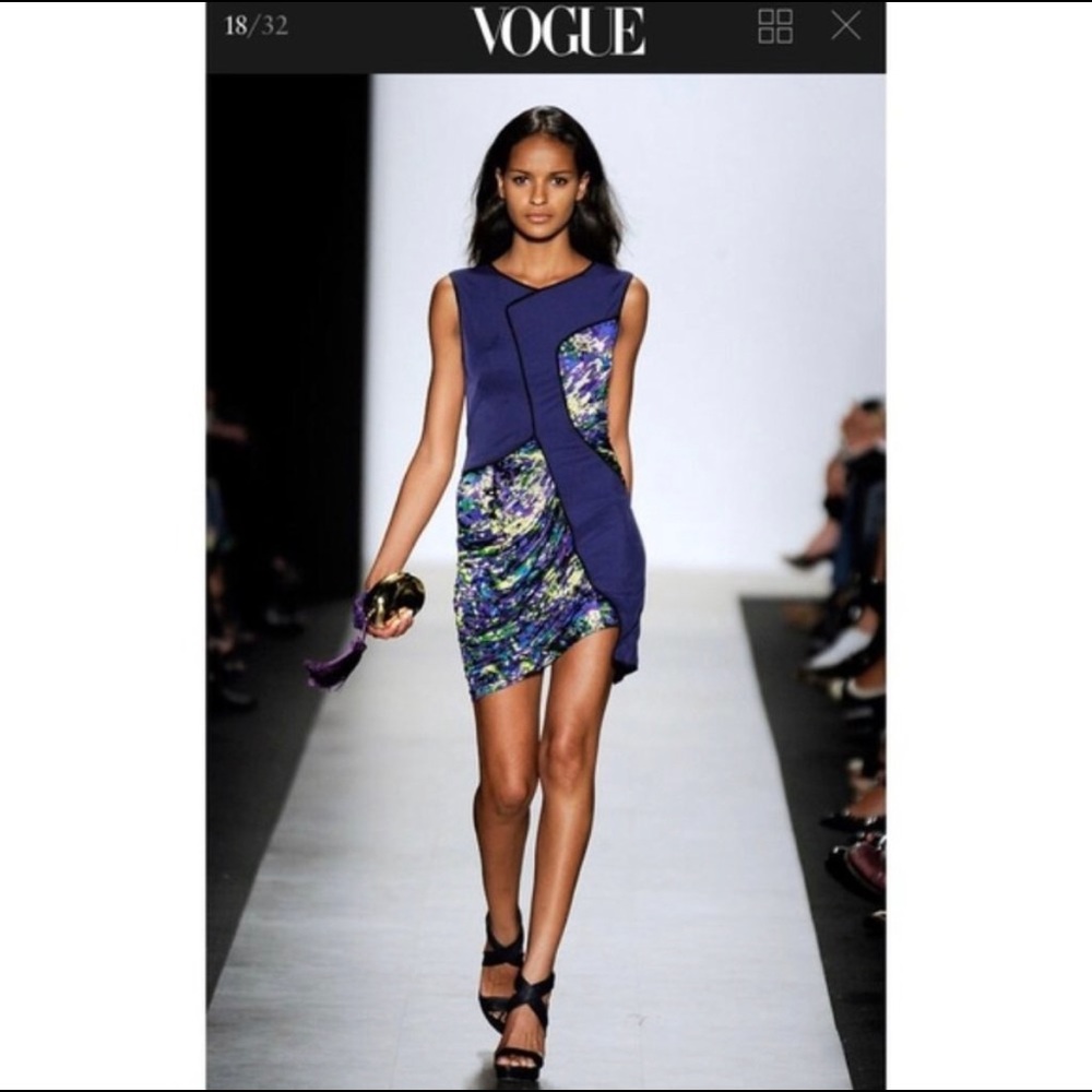 BCBGMaxAzria Runway Freesia Bodycon Dress Mesh